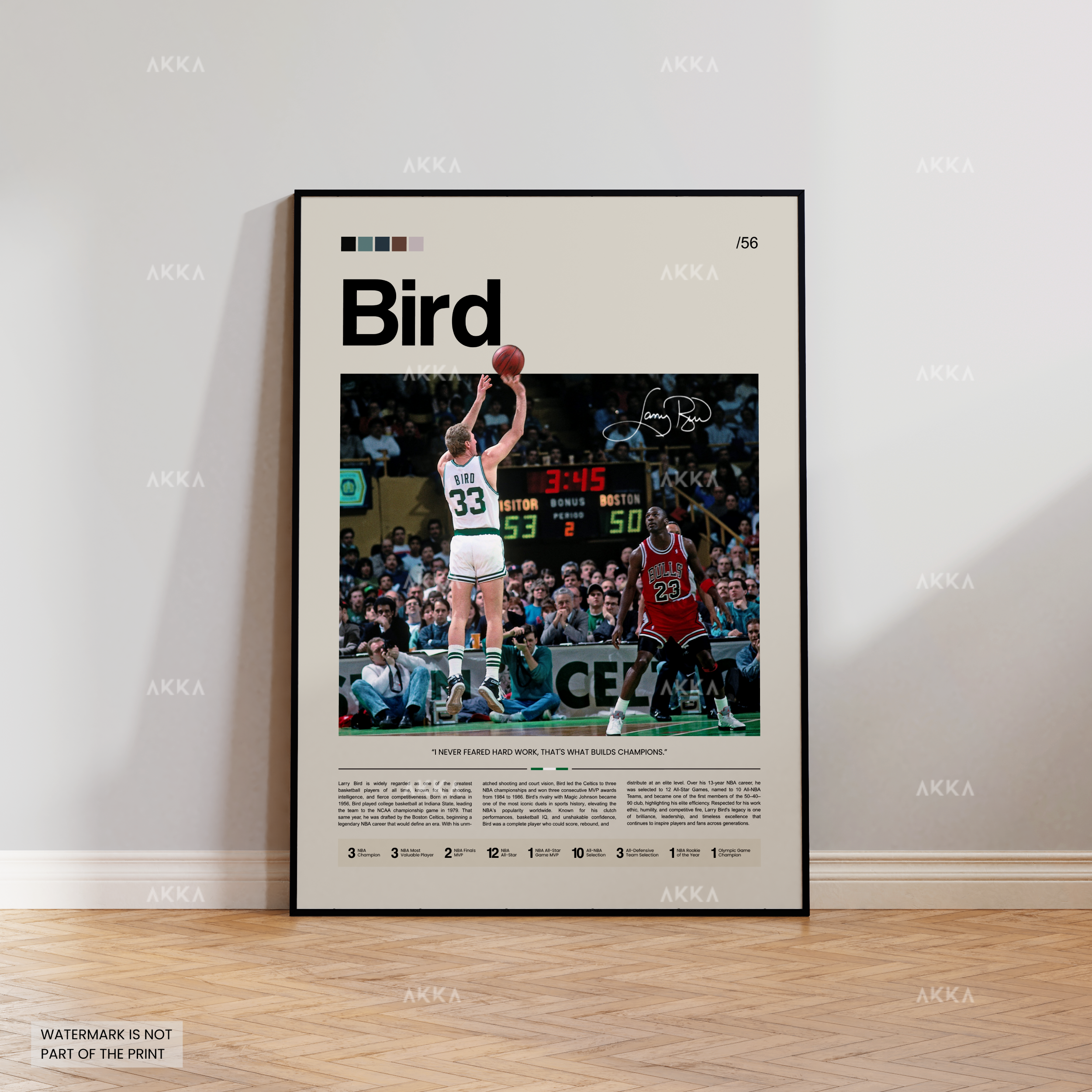 Larry Bird Framed Poster