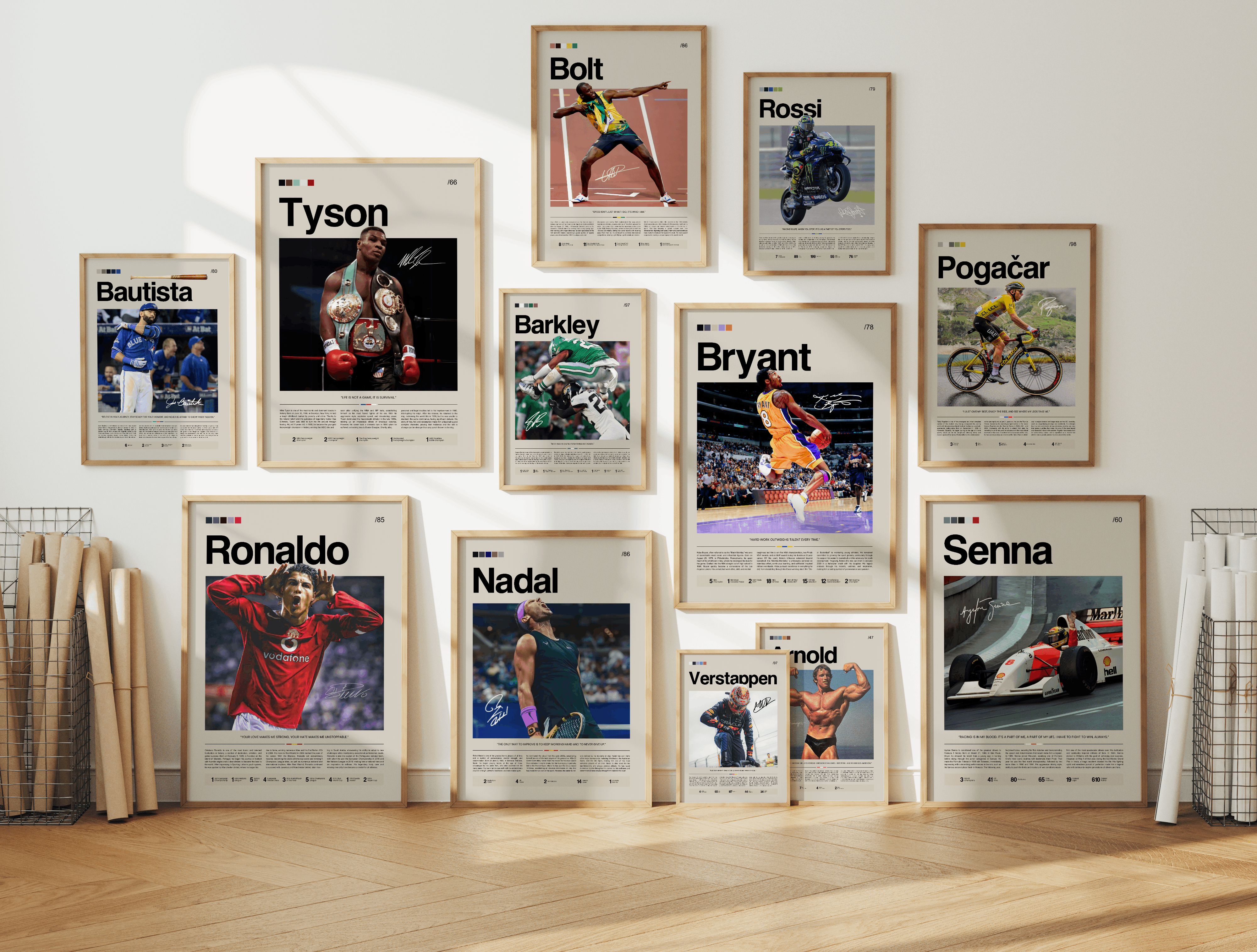 Premium sports wall art poster inspired by iconic athletes