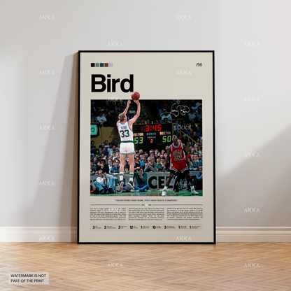 Larry Bird Framed Poster