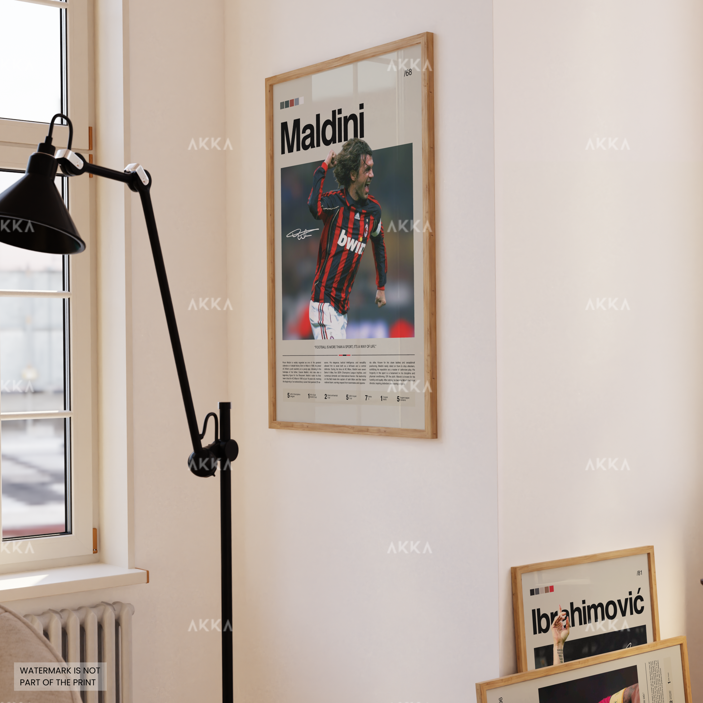 Paolo Maldini Print on wall
