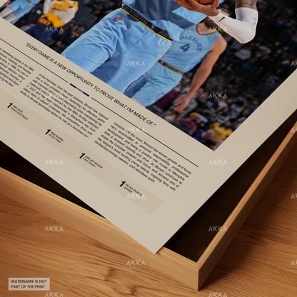 Ja Morant Print Decor Datailed