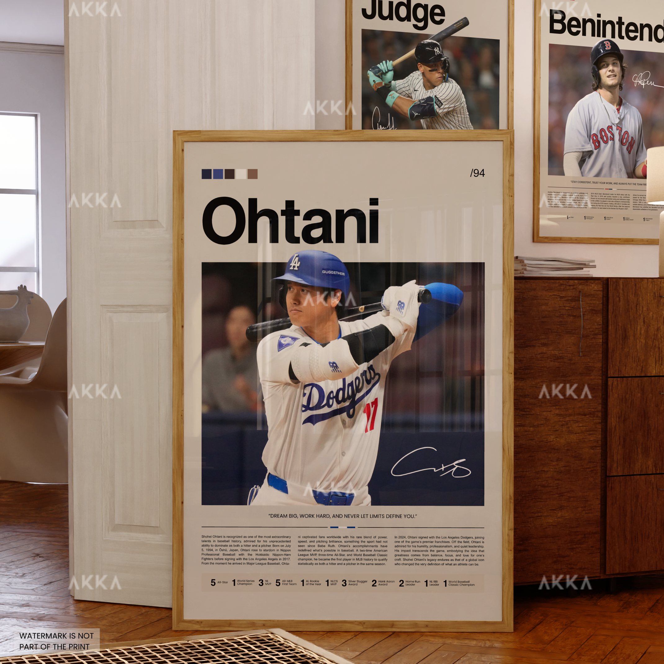 Shohei Ohtani Dodgers Batting Poster – MLB Wall Art – Akka Print