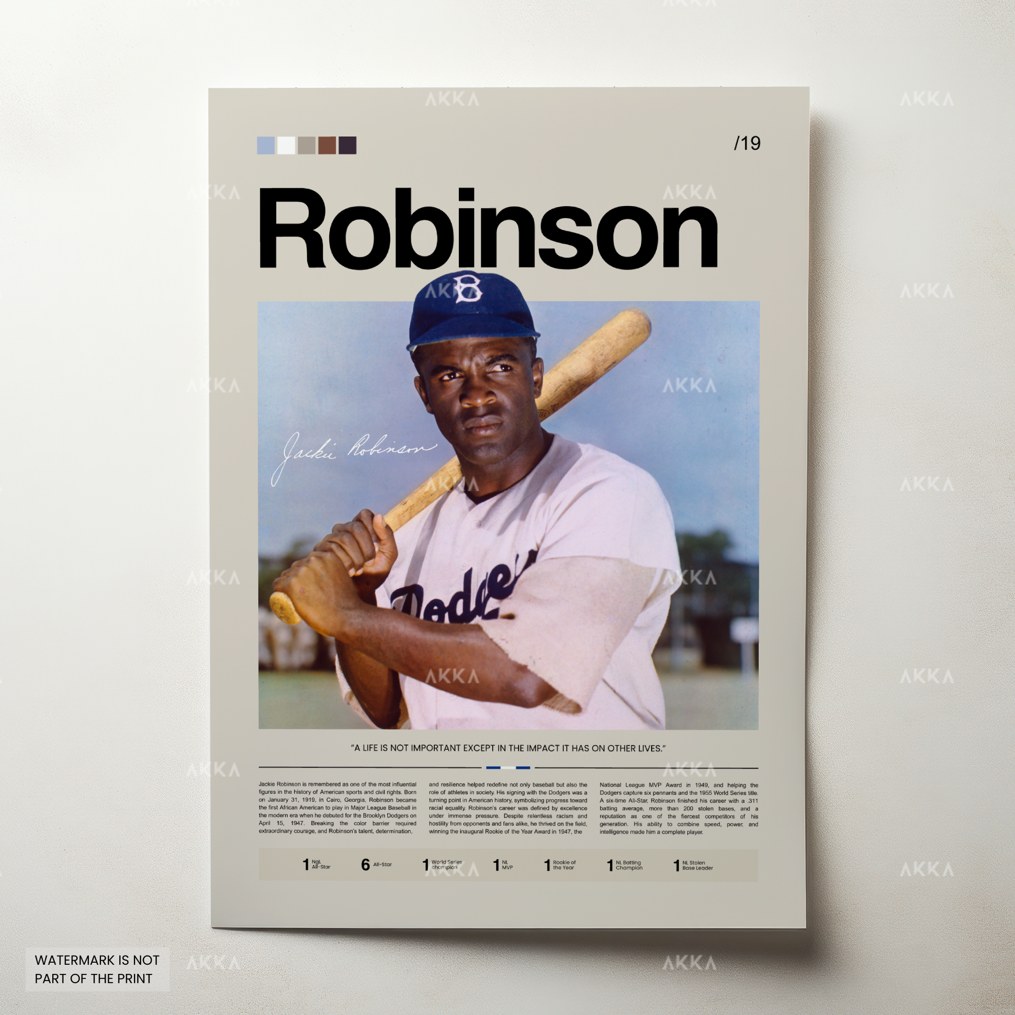 Jackie Robinson - Brooklyn Dodgers