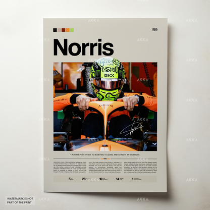 Lando Norris Formula 1 McLaren poster