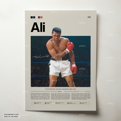 Muhammad Ali boxing poster, unframed art print