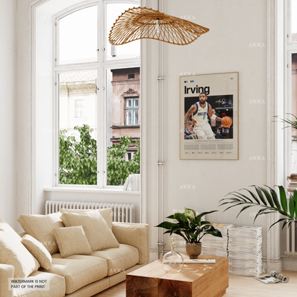 Kyrie Irving Dallas Mavericks print in living room